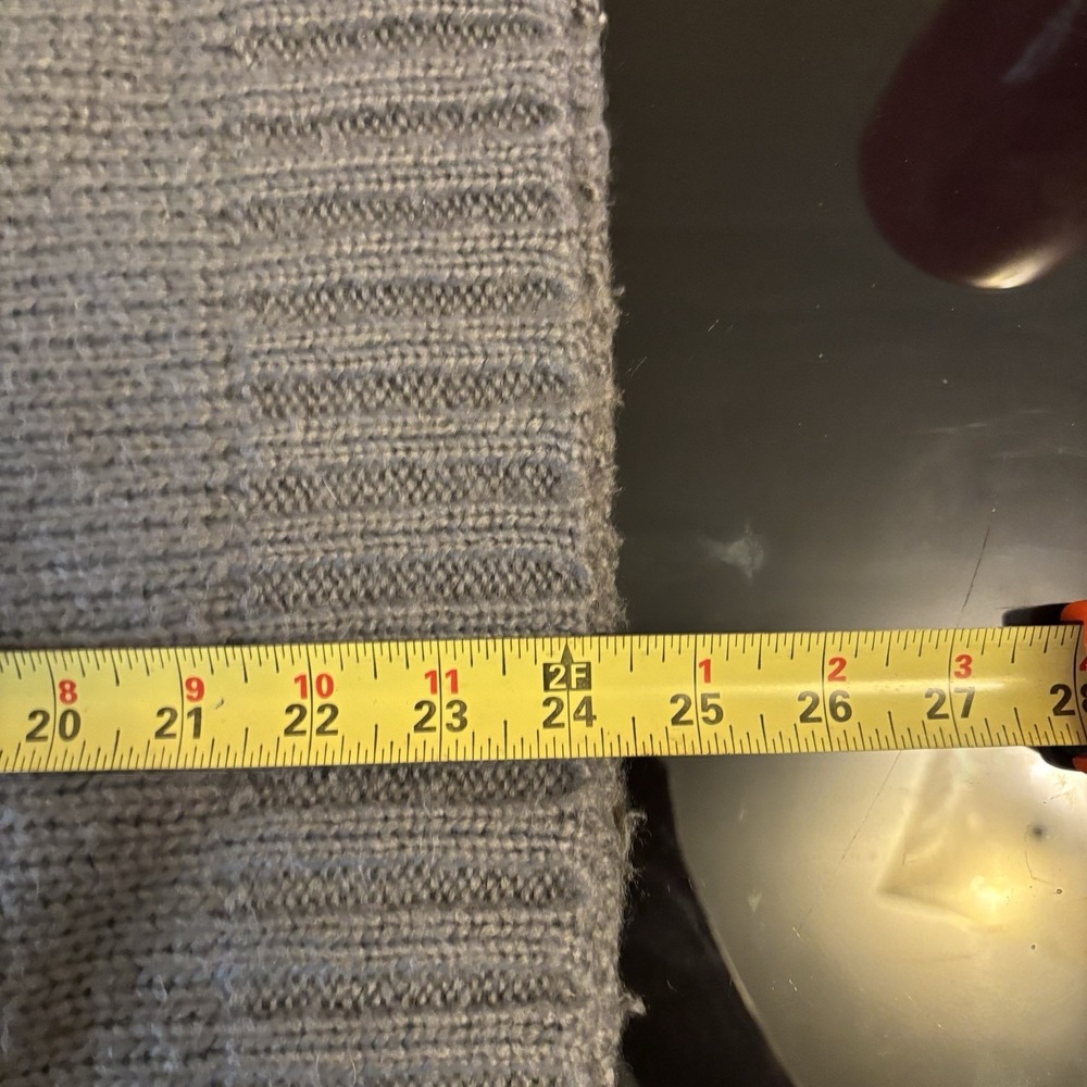 Wooden Ships Sweater BELIEVE Mohair Wool‎ Blend M/L Gray Christmas - Picture 6 of 6